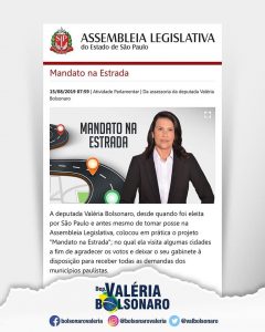 Deputada Valéria Bolsonaro - Trabalhos | Ações