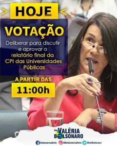 Deputada Valéria Bolsonaro - Trabalhos | Ações